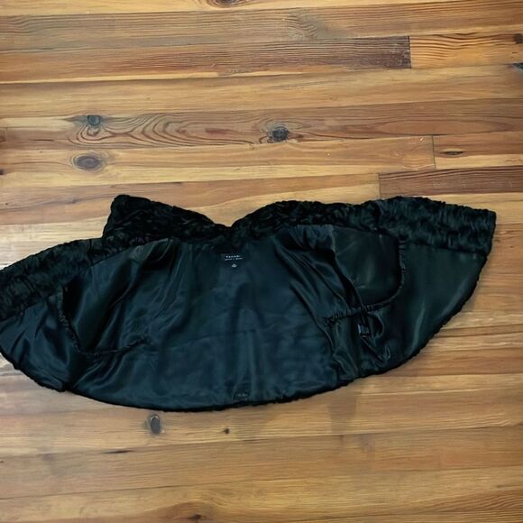 Tahari Black Faux Fur Capelet Womens Size Extra Large Special Occasion Formal - Picture 4 of 13